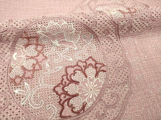平和屋着物■中国三大刺繍 スワトウ刺繍 汕頭刺繍 訪問着 絞り 絵皿花文 金彩 やまと誂製 正絹 逸品 DABE0160ya