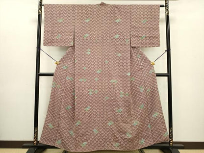 平和屋着物■上質な小紋 青海波 正絹 逸品 DABE0161ya