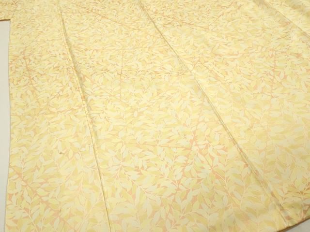 平和屋着物■上質な小紋　枝葉文　正絹　逸品　DABE0162ya
