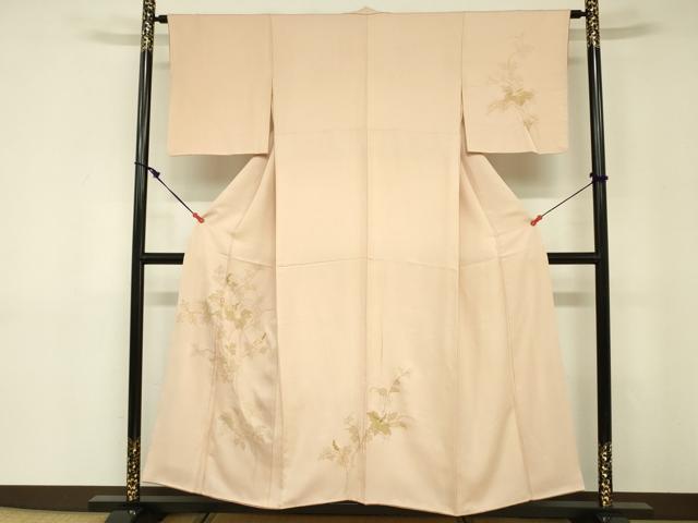 平和屋着物■訪問着　刺繍　蔦の葉文　金彩　正絹　逸品　DABE016ya