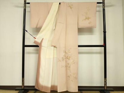 平和屋着物■訪問着　刺繍　蔦の葉文　金彩　正絹　逸品　DABE016ya