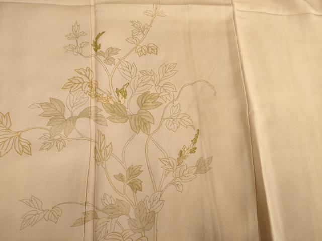 平和屋着物■訪問着　刺繍　蔦の葉文　金彩　正絹　逸品　DABE016ya