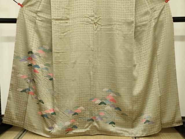 平和屋着物■訪問着　刺繍　浜松文　金彩　正絹　逸品　DABE0170ya