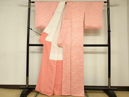 平和屋着物■訪問着　総絞り　青海波　正絹　逸品　DABE0177ya