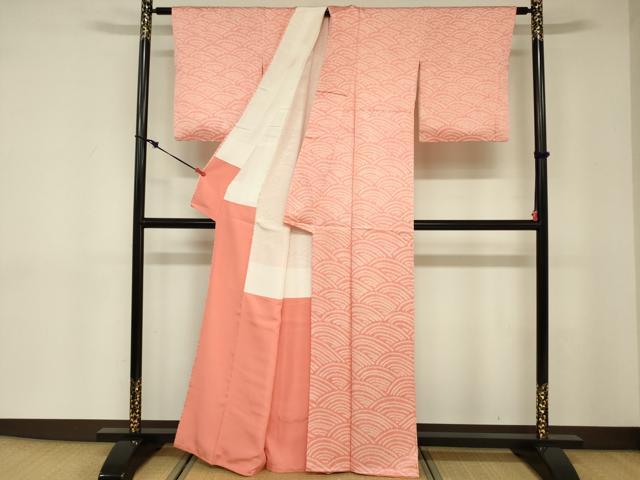 平和屋着物■訪問着　総絞り　青海波　正絹　逸品　DABE0177ya