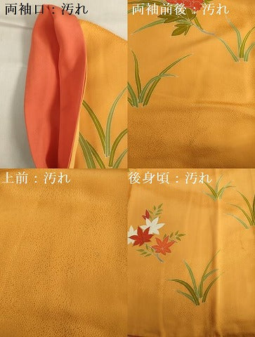 平和屋着物■訪問着 駒刺繍 草花文 金彩 三越扱い 正絹 逸品 DABE0178ya