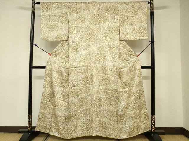 平和屋着物■上質な小紋 枝葉文 正絹 逸品 DABE0181ya