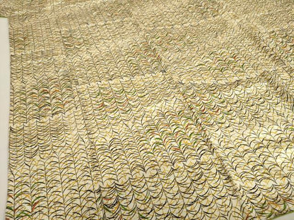 平和屋着物■上質な小紋 枝葉文 正絹 逸品 DABE0181ya