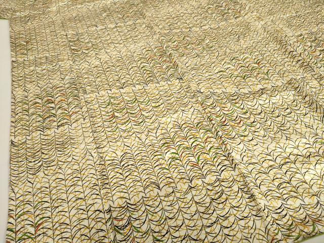 平和屋着物■上質な小紋 枝葉文 正絹 逸品 DABE0181ya