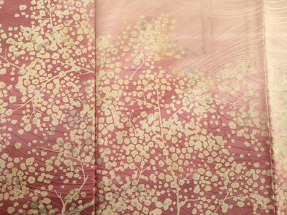 平和屋着物■訪問着 枝花文 暈し染め 正絹 逸品 DABE0182ya