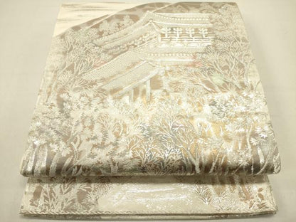 平和屋着物◎六通柄袋帯　古京錦　二重箔　正絹　逸品　DABE0206ya