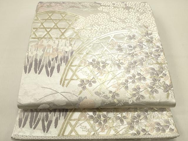 平和屋着物◎六通柄袋帯 光悦寺 金糸 正絹 逸品 DABE0207ya