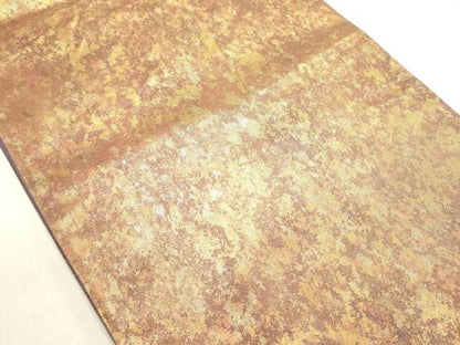 平和屋着物◎六通柄袋帯 霞文 金糸 引箔 正絹 逸品 DABE0211ya
