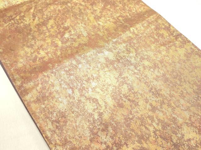 平和屋着物◎六通柄袋帯 霞文 金糸 引箔 正絹 逸品 DABE0211ya