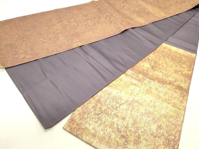 平和屋着物◎六通柄袋帯 霞文 金糸 引箔 正絹 逸品 DABE0211ya