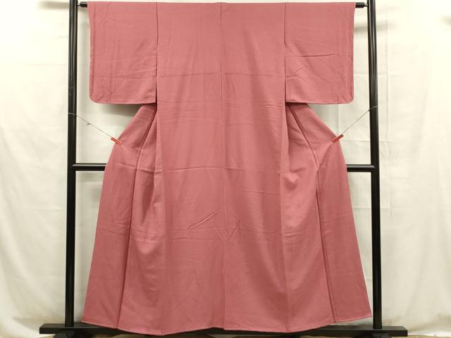 平和屋着物■上質な色無地　浅蘇芳色　正絹　逸品　未使用　DABE0262ya