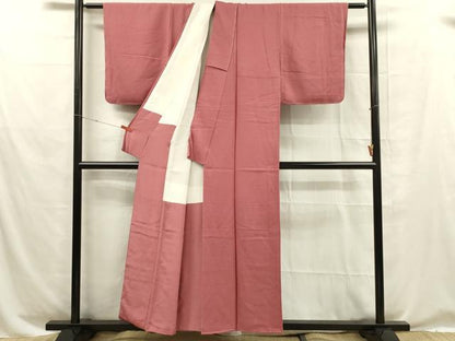 平和屋着物■上質な色無地　浅蘇芳色　正絹　逸品　未使用　DABE0262ya