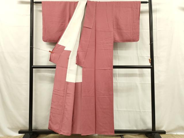 平和屋着物■上質な色無地　浅蘇芳色　正絹　逸品　未使用　DABE0262ya
