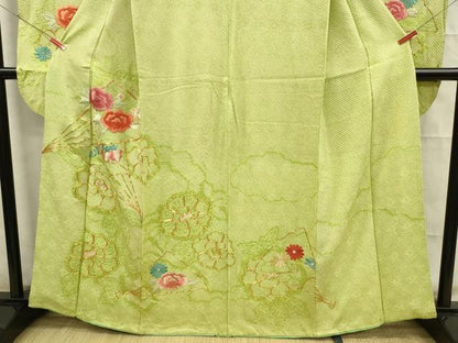 平和屋着物■豪華振袖　駒刺繍　絞り　扇面花文　正絹　逸品　DABE0264ya