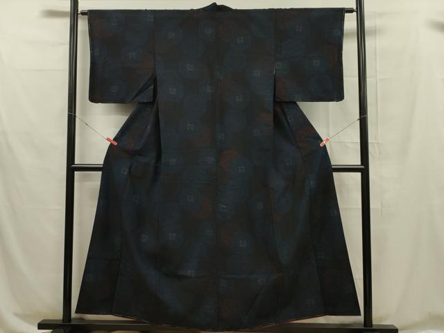 平和屋着物■上質な紬　絵皿文　正絹　逸品　未使用　DABE0268ya