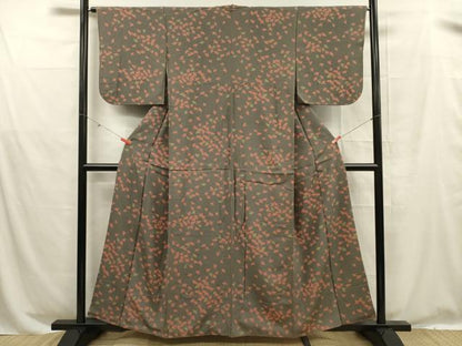 平和屋着物■上質な小紋　舞葉文　正絹　逸品　DABE0269ya