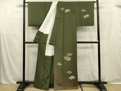 平和屋着物■訪問着　螺鈿　草花文　金彩　正絹　逸品　DABE0271ya