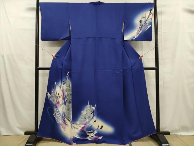 平和屋着物■訪問着　風景文　暈し染め　正絹　逸品　DABE0276ya