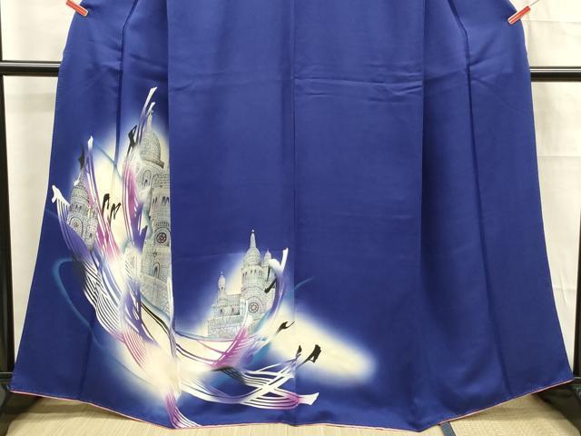 平和屋着物■訪問着　風景文　暈し染め　正絹　逸品　DABE0276ya