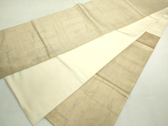 平和屋着物◎六通柄袋帯 霞文 引箔 正絹 逸品 DABE0361ya