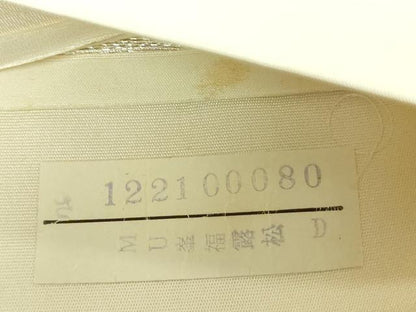 平和屋着物◎六通柄袋帯 孔雀花文 銀糸 正絹 逸品 DABE0376ya