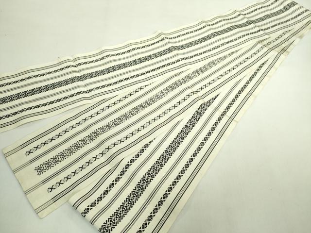 平和屋着物◎本場筑前博多織　半幅帯　献上　一重帯　正絹　逸品　DABE0379ya