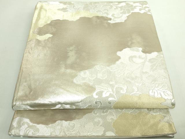 平和屋着物◎六通柄袋帯　花唐草文　栄箔錦　金銀糸　正絹　逸品　DABE0387ya