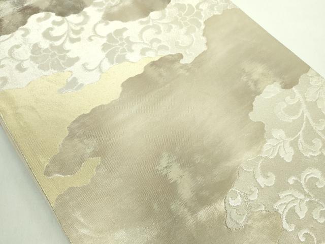 平和屋着物◎六通柄袋帯　花唐草文　栄箔錦　金銀糸　正絹　逸品　DABE0387ya