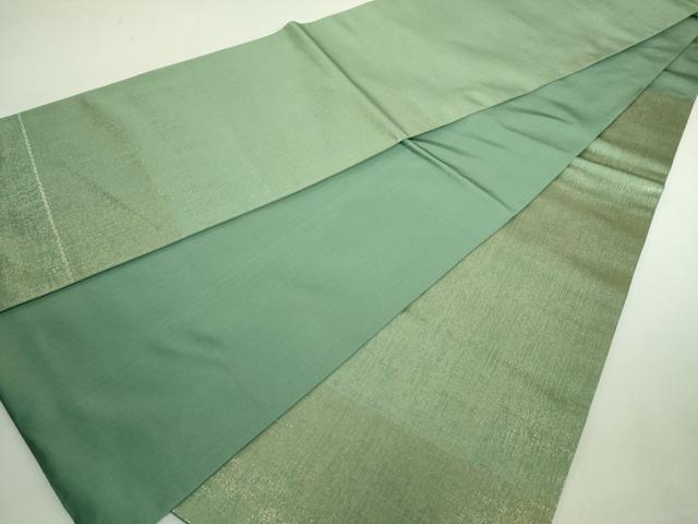 平和屋着物◎六通柄袋帯 霞文 金糸 正絹 逸品 DABE0389ya