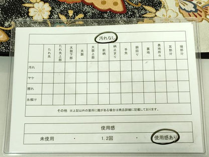 平和屋着物◎六通柄袋帯 唐織 花蝶文 金銀糸 正絹 逸品 DABE0392ya