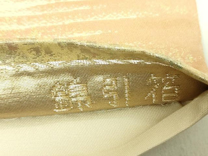 平和屋着物◎六通柄袋帯 美綾にしき 錦引箔 金銀糸 正絹 逸品 DABE0393ya
