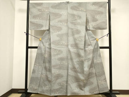 平和屋着物■上質な小紋 流水花文 正絹 逸品 未使用 DABE0396ya