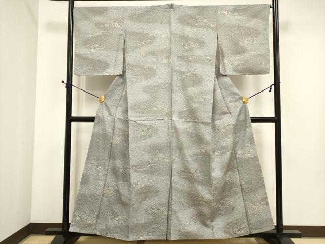 平和屋着物■上質な小紋 流水花文 正絹 逸品 未使用 DABE0396ya