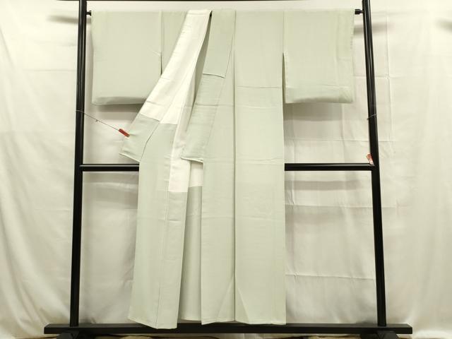 平和屋着物■上質な色無地 柳鼠色 正絹 逸品 DABE0404ya