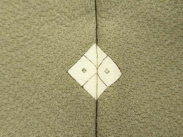 平和屋着物■上質な色無地 松葉文 正絹 逸品 DABE0407ya