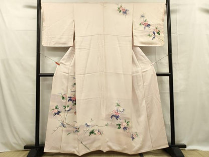 平和屋着物■訪問着 友禅 花鳥文 正絹 逸品 DABE0409ya