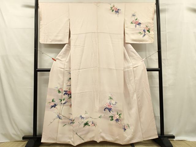 平和屋着物■訪問着 友禅 花鳥文 正絹 逸品 DABE0409ya