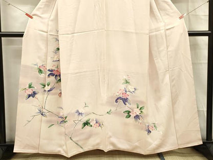 平和屋着物■訪問着 友禅 花鳥文 正絹 逸品 DABE0409ya