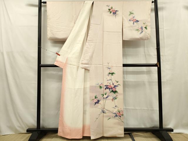 平和屋着物■訪問着 友禅 花鳥文 正絹 逸品 DABE0409ya