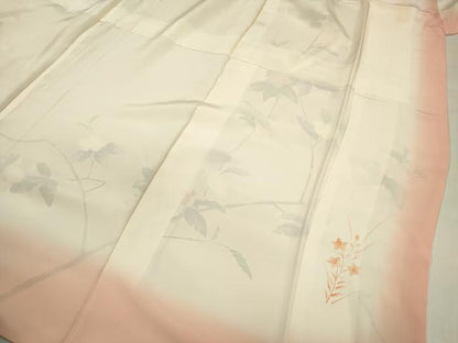 平和屋着物■訪問着 友禅 花鳥文 正絹 逸品 DABE0409ya