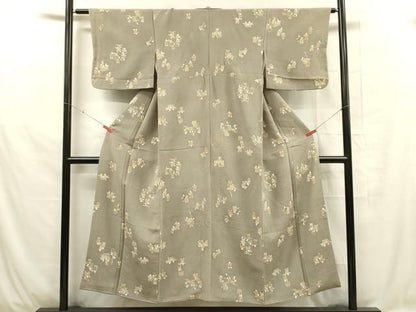 平和屋着物■上質な小紋 唐子遊び 金彩 鬼しぼ縮緬 正絹 逸品 DABE0412ya