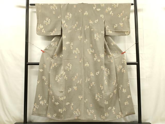 平和屋着物■上質な小紋 唐子遊び 金彩 鬼しぼ縮緬 正絹 逸品 DABE0412ya