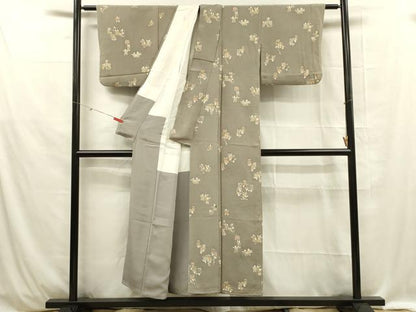 平和屋着物■上質な小紋 唐子遊び 金彩 鬼しぼ縮緬 正絹 逸品 DABE0412ya