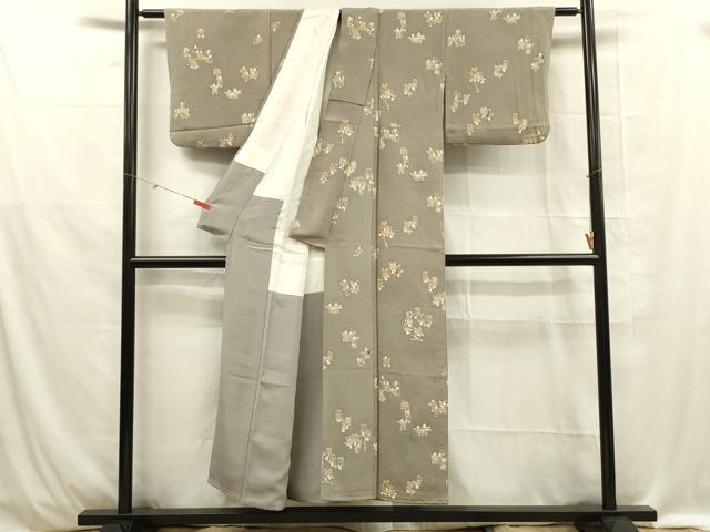 平和屋着物■上質な小紋 唐子遊び 金彩 鬼しぼ縮緬 正絹 逸品 DABE0412ya