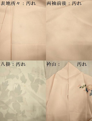 平和屋着物■訪問着 友禅 草花文 暈し染め 正絹 逸品 DABE0418ya